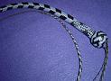 4ft Blue and Black 20 plait Signal with Box Pattern Knot B